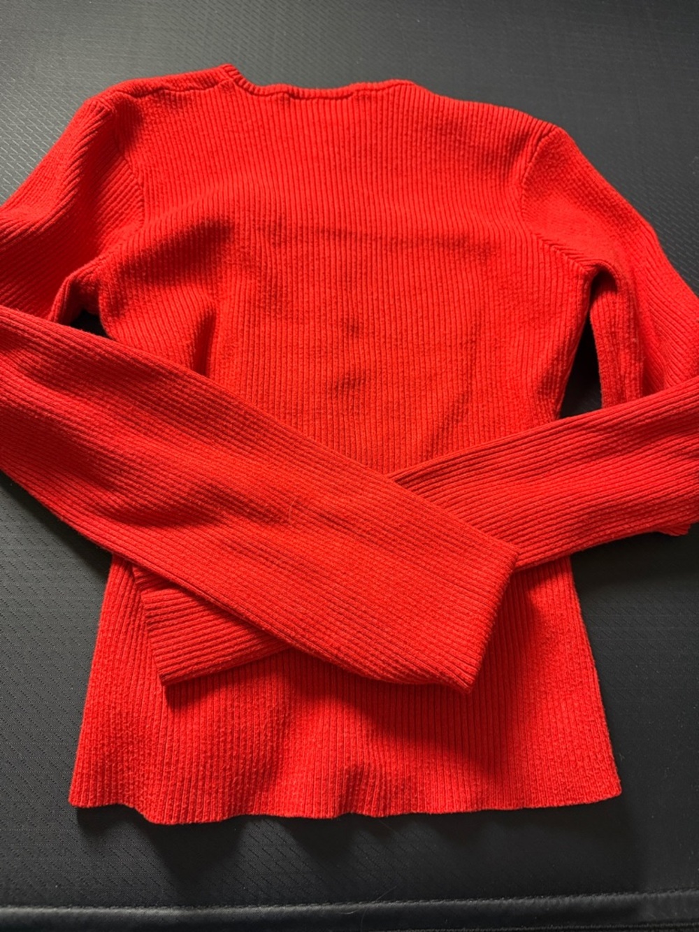 Princess Polly Red Ribbed Button-Up Cardigan - Picture 4 of 4